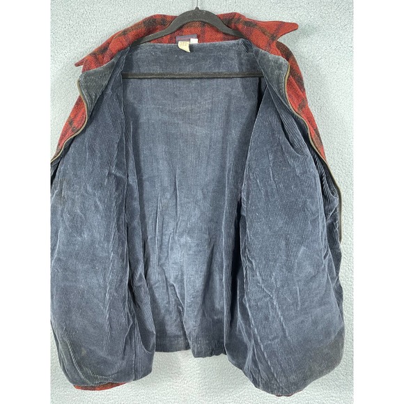 Vintage XXX Snowboard Wax Mens Size XL Red Plaid Wool Blend Full Zip Jacket Rare - Picture 3 of 13